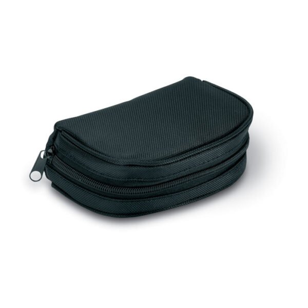 A compact and stylish 3 piece travel set designed for convenience and efficiency on the go