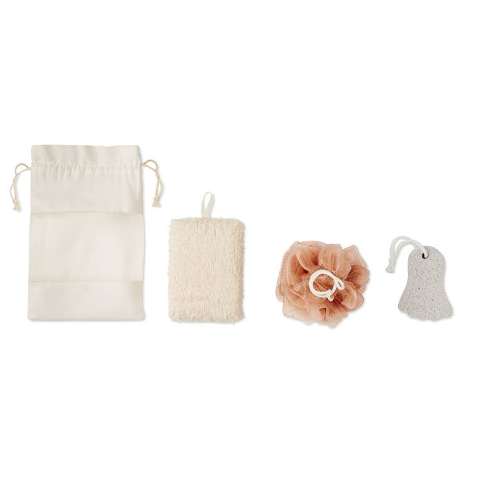 Bath set in cotton pouch 2