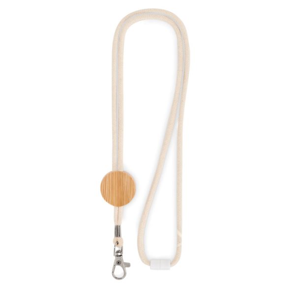 personalized-Cotton Lanyard with metal hook