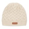 customized-Cable knit beanie in RPET -Beige