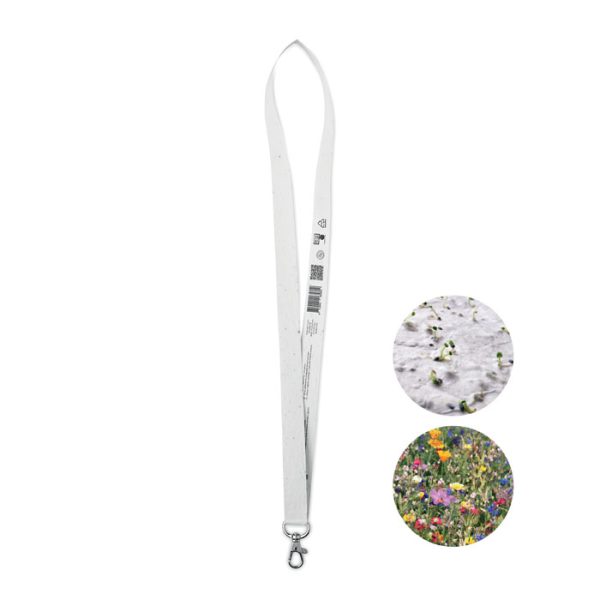 Customized Seed Paper Lanyard w/hook