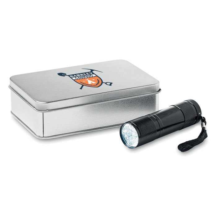 LED torch in tin box 1