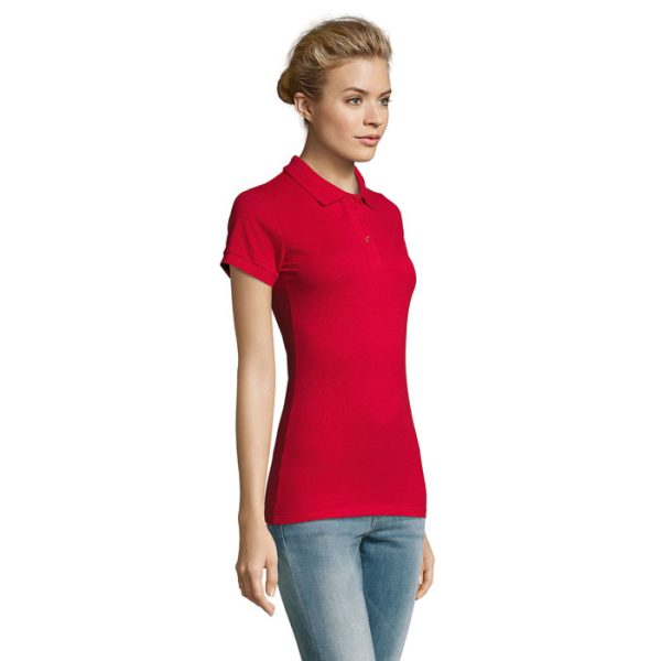 Customized-Perfect women polo 180 g-red