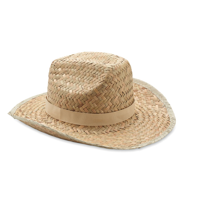 customized- Natural straw cowboy hat-beige