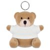 Promotional White Teddy Bear Key Ring