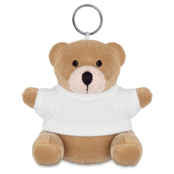 Promotional White Teddy Bear Key Ring