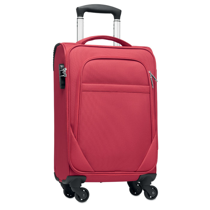 Red 00D RPET Soft Trolley Bag