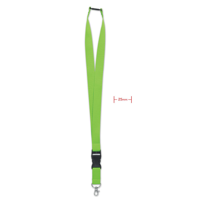 customized-Lanyard with metal hook 25mm-lime