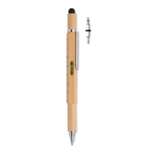 Bamboo spirit level pen