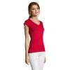 customized- MOON WOMEN'S V-NECK T-SHIRT-red