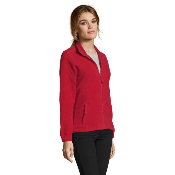 personalized-NORTH WOMEN ZIPPED FLEECE-red