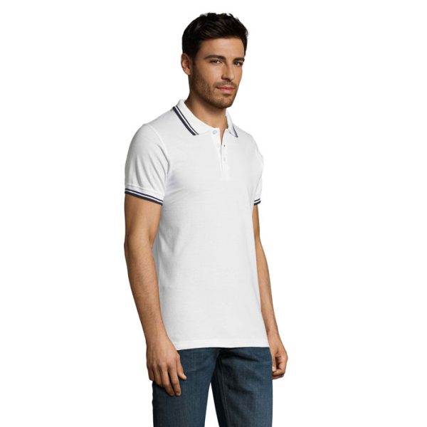 customized-PASADENA MEN POLO 200-white/navy