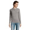 customized- PERFECT WOMEN LSL POLO 180-grey melange 2