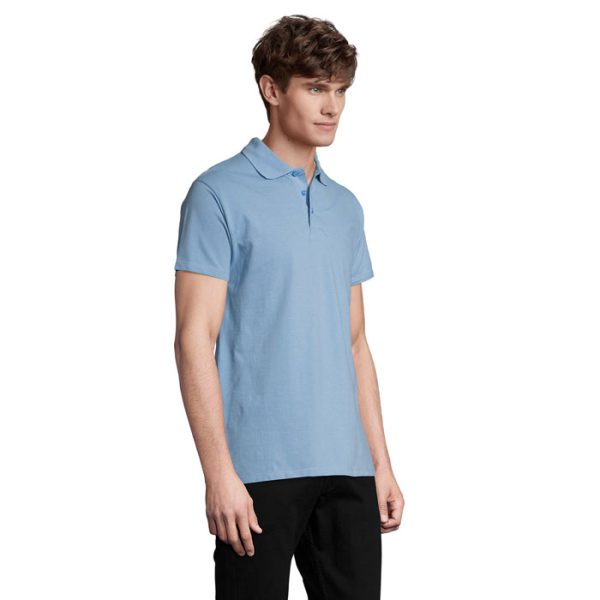 promotional-SPRING II MEN Polo 210g-SKY BLUE PIQUE