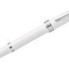 Bailey Light™ Polished White Resin with Chrome Trim Rollerball Pen