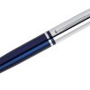 Promotional Calais - Chrome Blue Ballpoint Pen