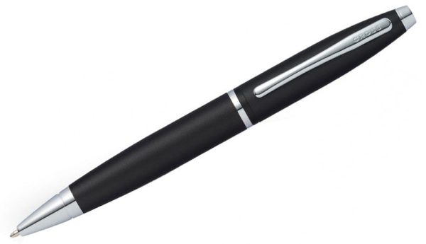 Branded Calais - Matte Black Ballpoint Pen