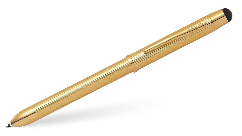 Branded 23KT Gold Plate Multifunction Pen with Stylus 3in1