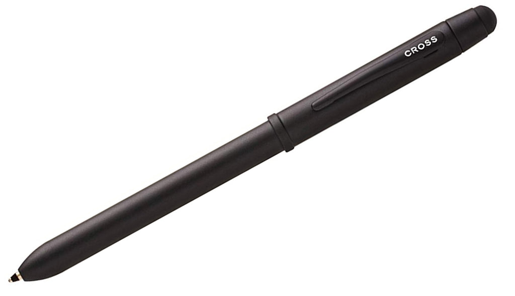 Branded Satin Black Multifunction Pen with Stylus 3in1