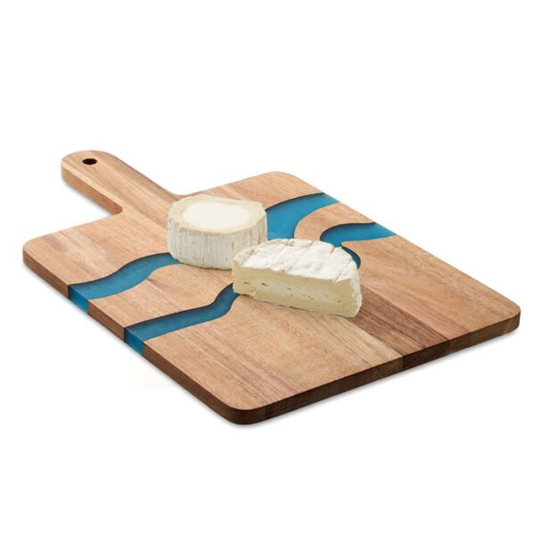 Rustic acacia serving board with natural wood grain for a stylish touch