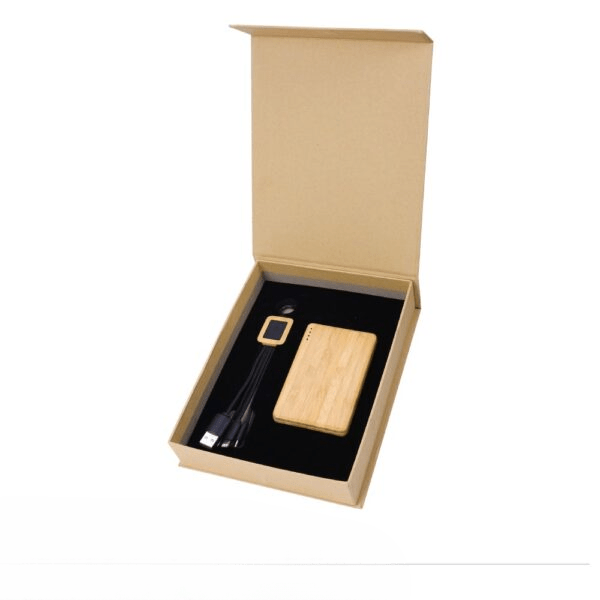 5000mah bamboo power bank for portable charging