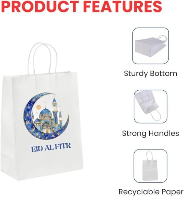 Eid white kraft paper bag product features corporate gifts suppliers for uae Eid white kraft paper bag product features