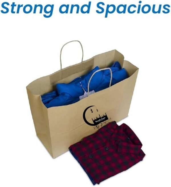 Strong and spacious kraft brown paper bags