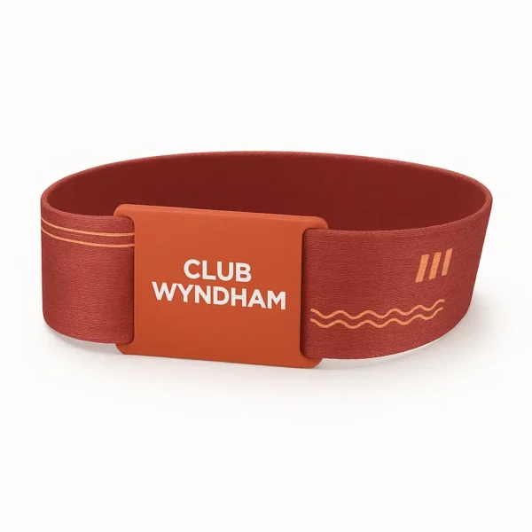 Custom slider tag elastic wristband bracelet