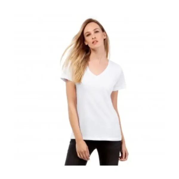 Custom women v neck organic cotton t shirt