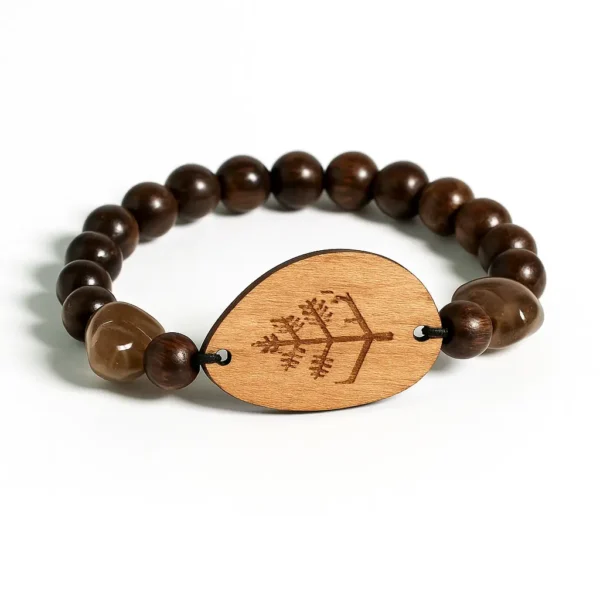 Rfid wooden bead elastic wristband in qatar corporate gifts suppliers for uae Rfid wooden bead elastic wristband in qatar
