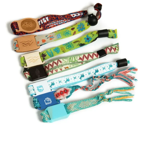 Woven fabric rfid wooden wristband in qatar